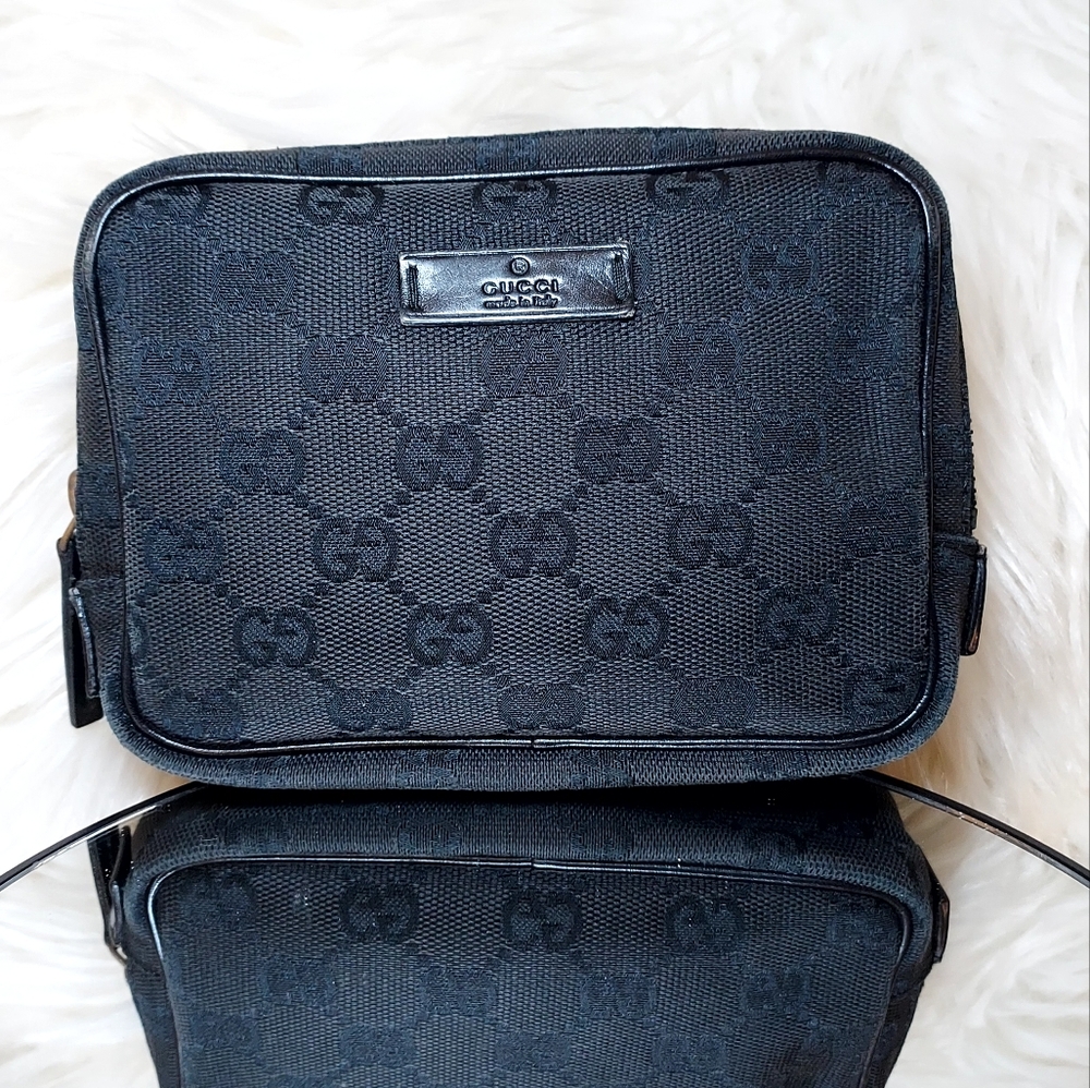 Gucci Vintage Canvas GG Cosmetic Bag With Dustbag